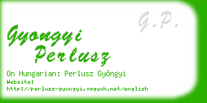 gyongyi perlusz business card