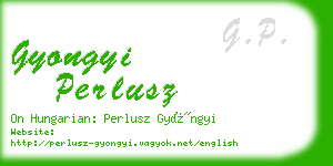 gyongyi perlusz business card